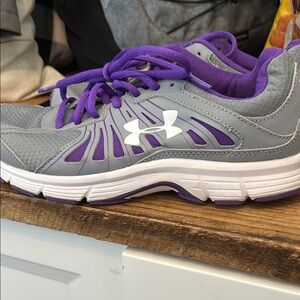 Under Armour Purple and Gray Athletic Shoes